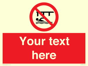 Custom Do not swim in the vicinity of piers